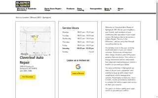 Cloverleaf Auto Repair website