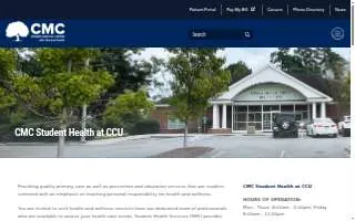 CMC Student Health - Coastal Carolina University website