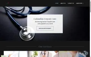 Columbia Urgent Care website