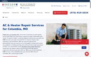 Aire Serv of Columbia website
