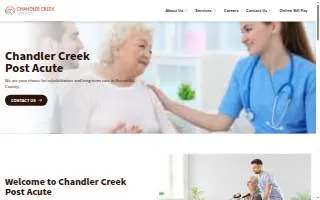 Chandler Creek Post Acute website