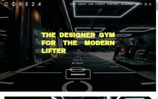Core24 Gym website