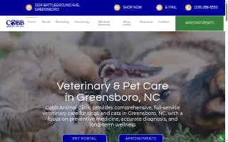 Cobb Animal Clinic website