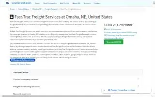Fast-Trac Freight Services website