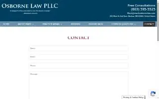 Osborne Law, PLLC of Nashua website