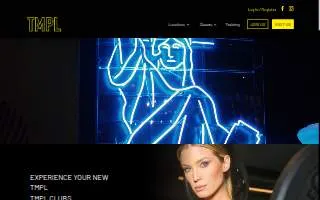 TMPL Fitness website