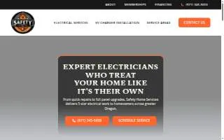 Safety Home Services website