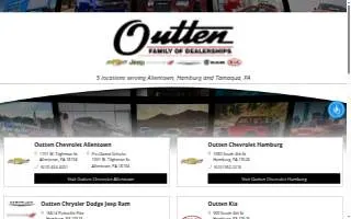 Outten Chevrolet Used Car Dealership website