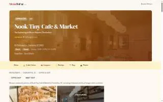 Nook Tiny Cafe & Market website