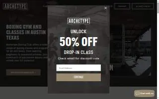 Archetype Boxing Club website