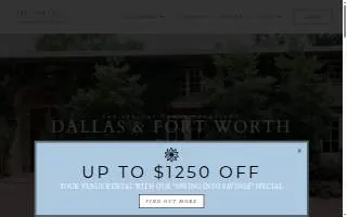 The Springs Weddings & Events of Fort Worth website