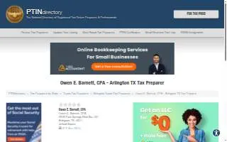 Owen E. Barnett, CPA website