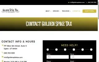 Golden Spike Tax & Advisory website