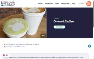 Onward Coffee website