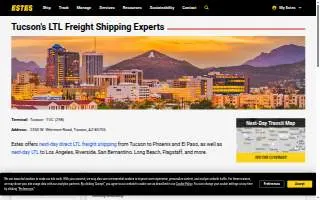 Estes Express Lines of Tucson website