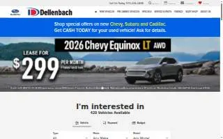 Dellenbach Motors website