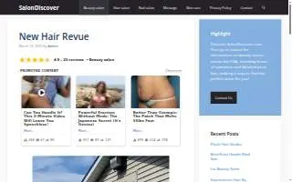 New Hair Revue website