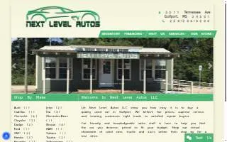 Next Level Autos website