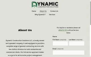 Dynamic Construction Solutions LLC website
