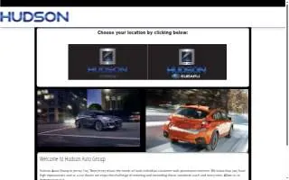 Hudson Auto Group website