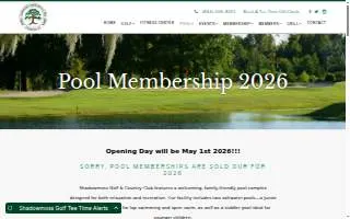 Shadowmoss Golf Club Swimming Pool - Private website