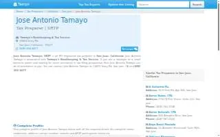 Tamayo's Bookkeeping & Tax Services website