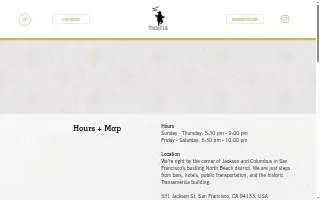 Trestle Restaurant of San Francisco website