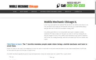 Mobile Mechanic Auto Services website