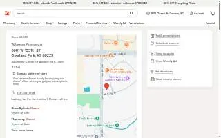 Walgreens of Overland Park website