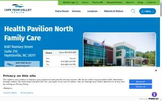 Health Pavillion North Family Care website