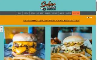 Sickies Garage Burgers & Brews of Bismarck website