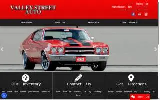 Valley Street Auto Sales of Manchester website