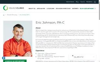 Eric Johnson, PAC | Ogden Family Medicine website