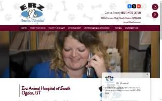 Erz Animal Hospital of Ogden website