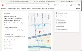Walgreens of Virginia Beach website