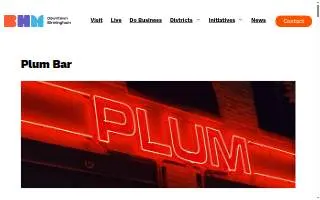 Plum Bar website