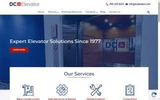 DC Elevator Company website
