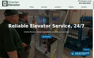 Charter Elevator website