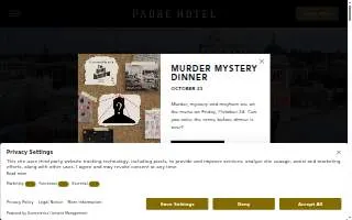 The Padre Hotel website