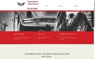 Colorado Springs Mobile Mechanics website