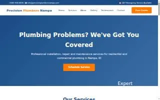 Precision Plumbers Nampa website