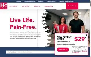 HealthSource Chiropractic of Meridian website