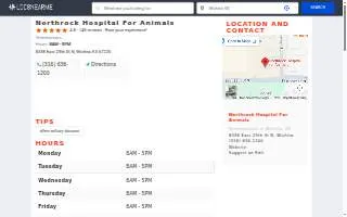 Northrock Hospital for Animals website