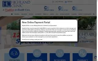 Highland Clinic website