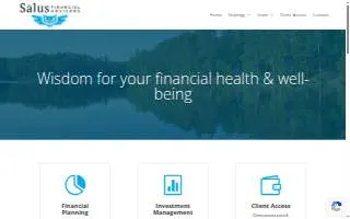 Salus Financial Advisors Minneapolis website