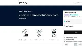 Apex Insurance Solutions website