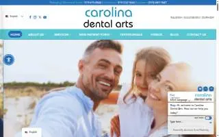 Carolina Dental Arts Durham website