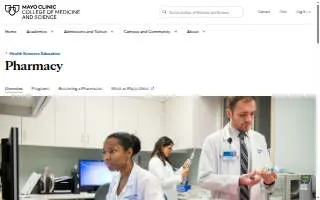 Mayo Pharmacy website