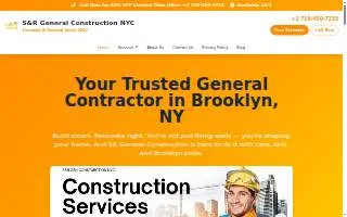 S & R General Construction NYC Corp. website