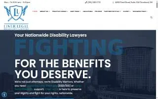 Liner Legal, LLC - Disability Lawyers of Akron website